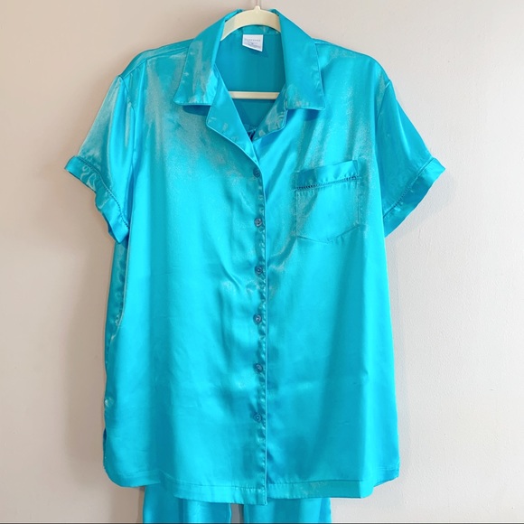 Cabernet Other - Cabernet Blue silky 2pc short sleeve PJ set